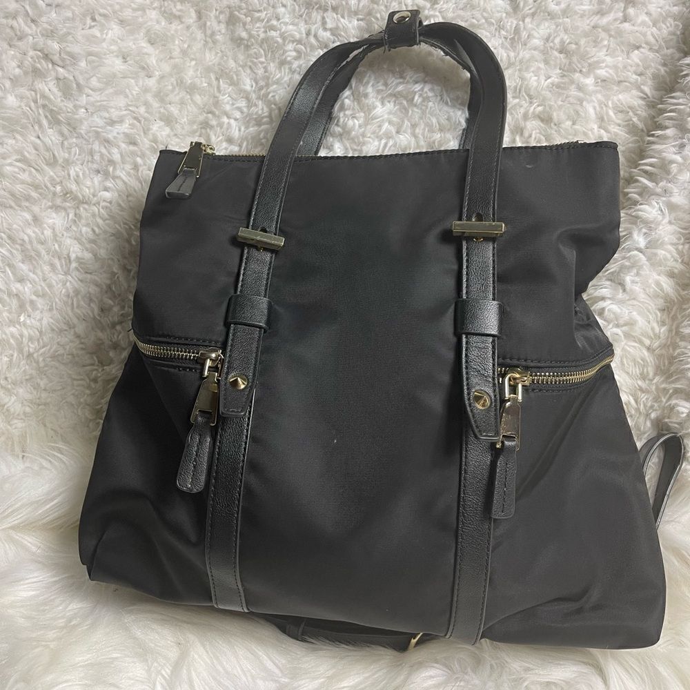 INC International Concepts Haili Nylon Black Convertible Backpack